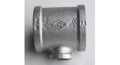Galvanised malleable reducing tee (reduced on branch)